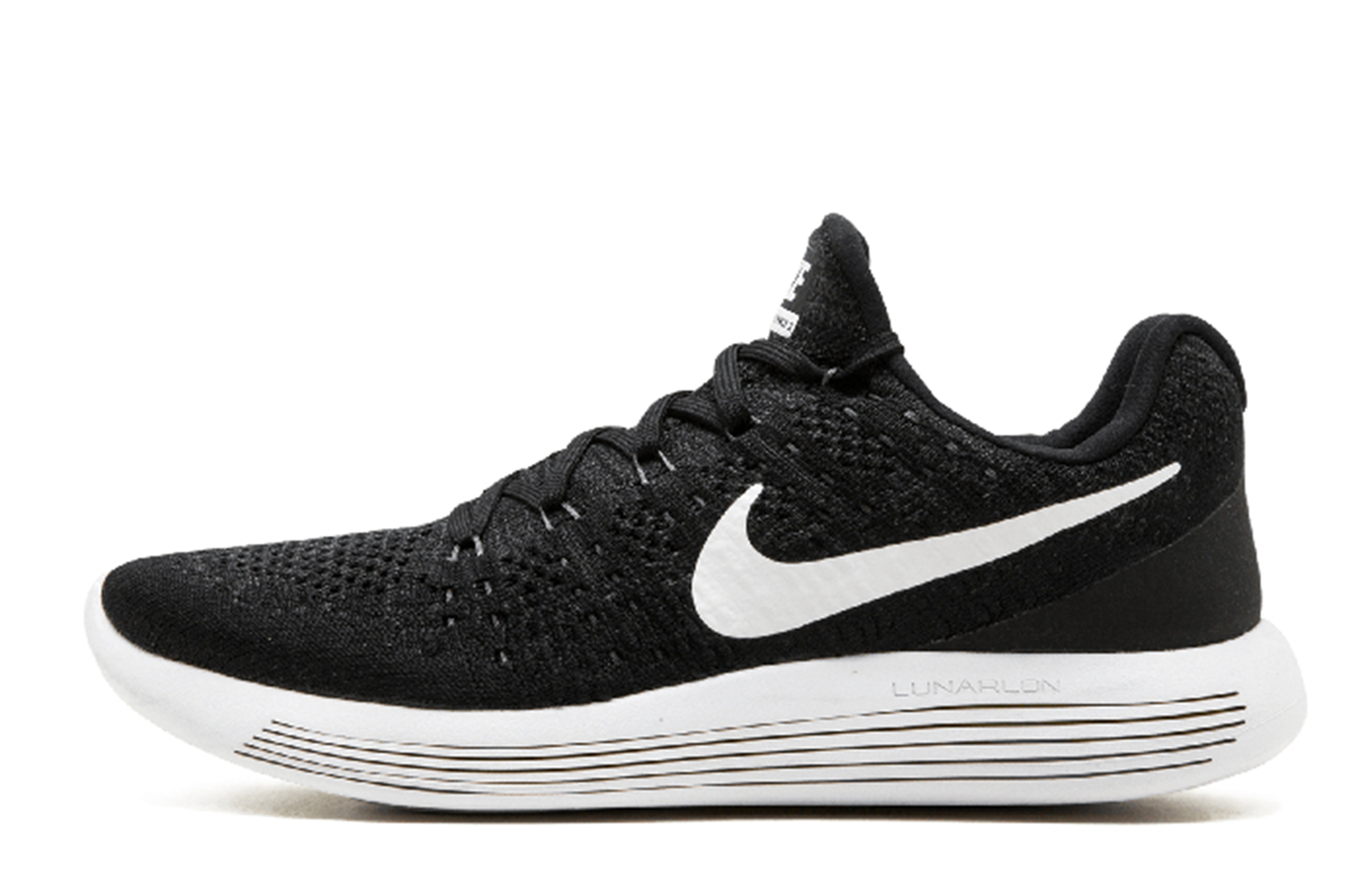 Nike LunarEpic Flyknit OG model moon landing cushioning fly knitted wear-resistant and breathable low-top running shoes women's black