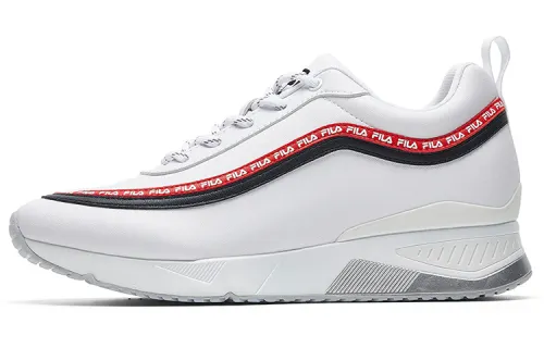 FILA Height Increasing Cushioning Wear-Resistant Low-Top Running Shoes Women's Group White