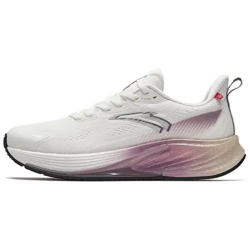 Anta Cushioning, Wear Resistant Low top Nitrogen Technology Running Shoes Women's White Purple