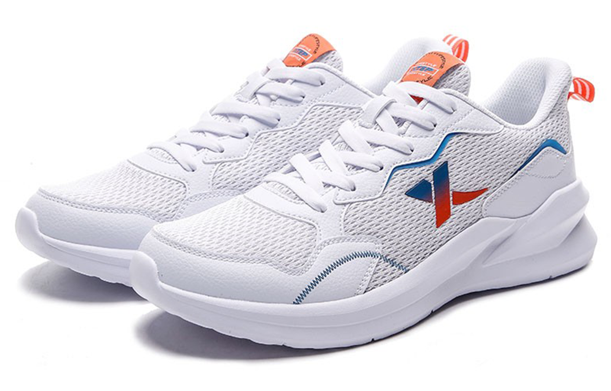 XTEP Abrasion Resistant, Slip Resistant, Cushioned, Breathable Low top Running Shoes Men’s White