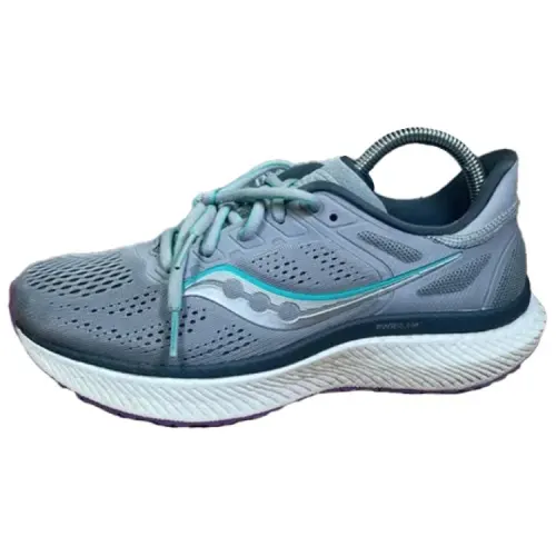 Saucony Hurricane Slip Resistant Abrasion Resistant Low top Running Shoes Women's Gray White