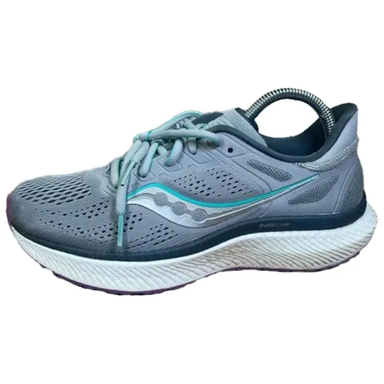 Saucony Hurricane Slip Resistant Abrasion Resistant Low top Running Shoes Women's Gray White