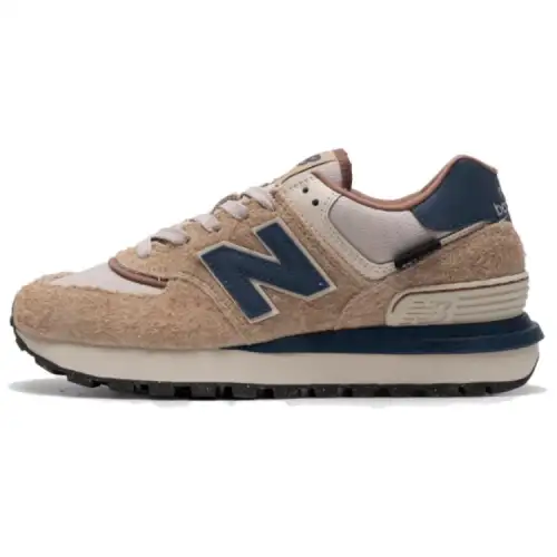 New Balance NB 574 Low top Casual City Commuting Running Shoes Unisex Beige Blue