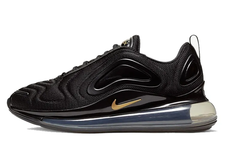 Nike Air Max 720 Black Metallic Gold Women's