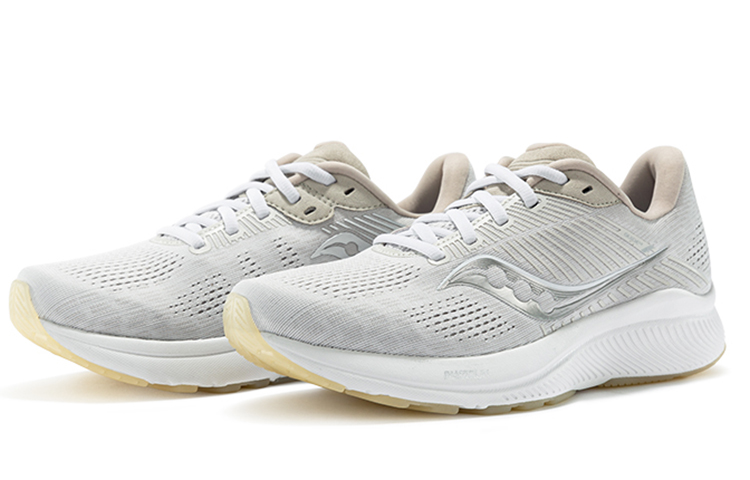 Saucony Guide 14 Abrasion Resistant Breathable Support Low top Running Shoes Women’s Beige Gray
