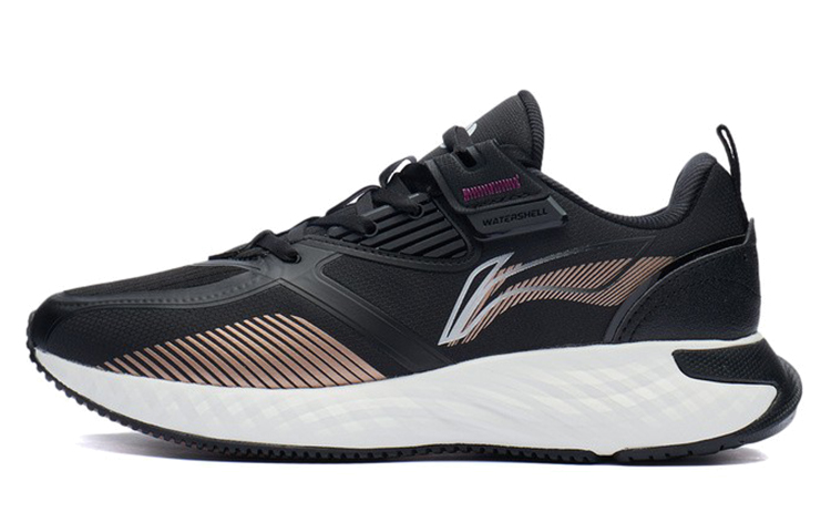 Li Ning Cloud Shield Reflective Cushioning Slip Resistant Abrasion Resistant Low top Running Shoes Women’s Black