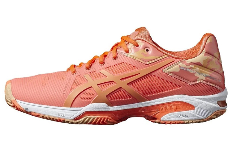 Asics Gel Solution Speed 3 Casual Abrasion Resistant Low top Running Shoes Women's Orange