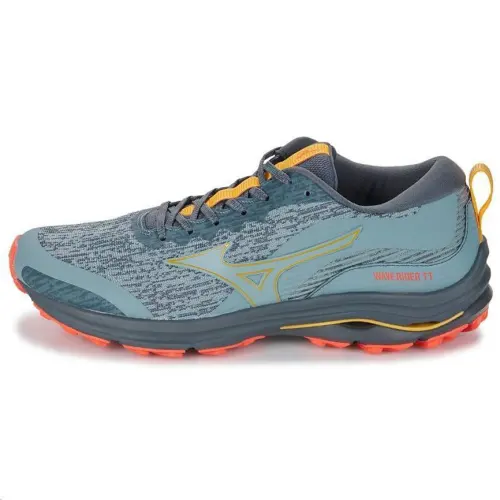 Mizuno Wave Rider TT Cushioning, Wear Resistant Low top Running Shoes Men's Green Orange
