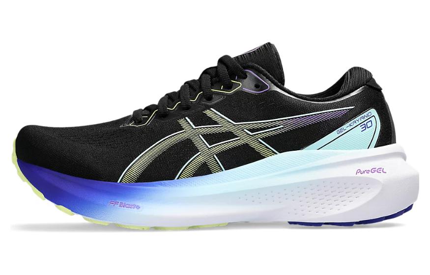 Женские кроссовки ASICS Gel-Kayano 30 (черно-сине-желтые)