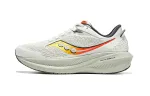 Saucony Triumph Victory 21 Textile, Synthetic Leather Breathable Low top Running Shoes Men's Gray Green