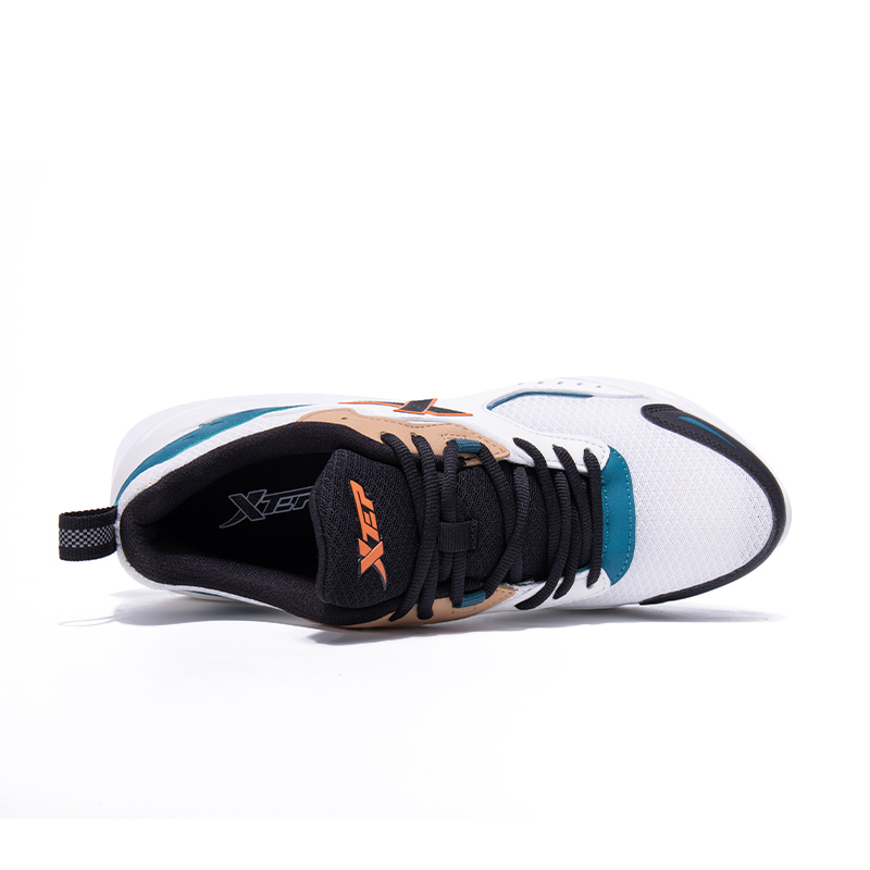 XTEP Abrasion Resistant Breathable Low top Running Shoes Men’s White Blue Black