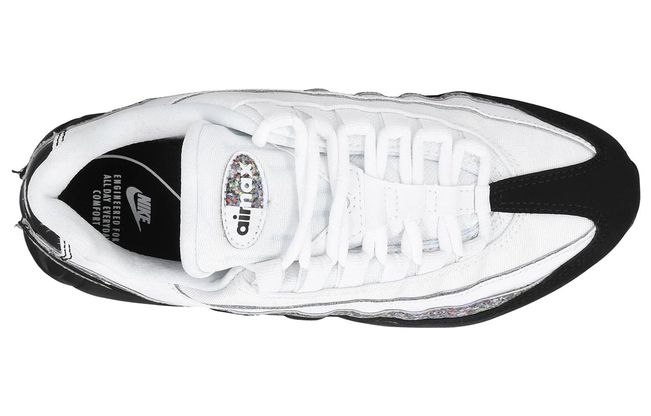Женские кроссовки Nike Air Max 95 (черно-серо-белые) — фото 4