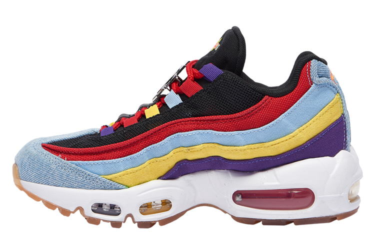 Кроссовки Nike Air Max 95 (красный / желтый / синий / черный)