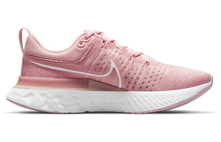 Женские кроссовки Nike React Infinity Run Flyknit 2 (розово-белые) — фото 2
