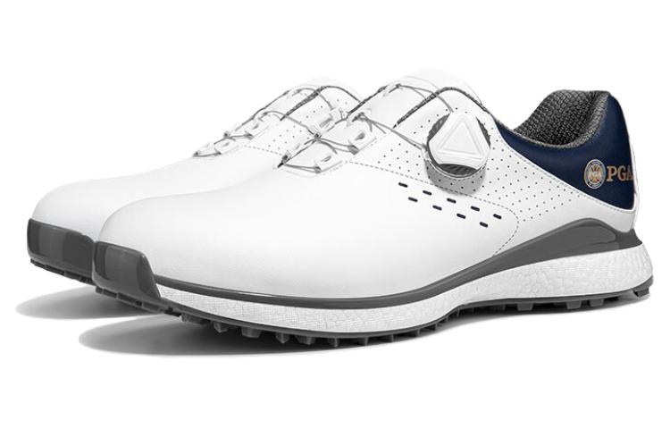 PGA Cushioning, Wear Resistant Low top Golf Shoes Men’s White Cyan