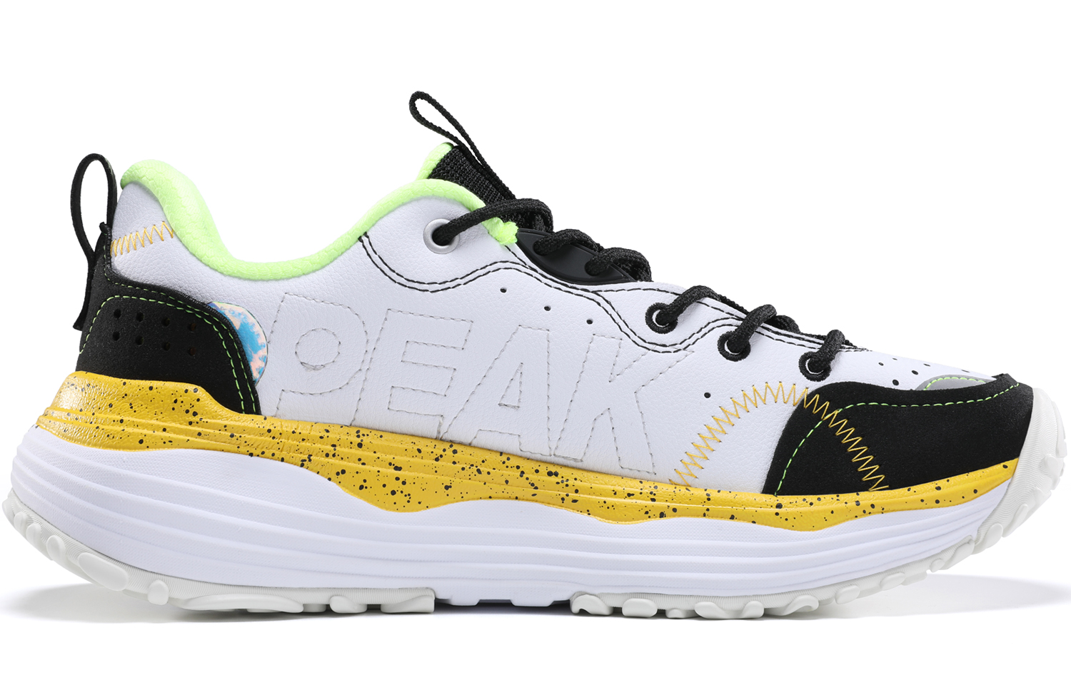 PEAK Breathable Lightweight Abrasion Resistant Coverage Slip Resistant Support Low top Running Shoes Men’s White Black