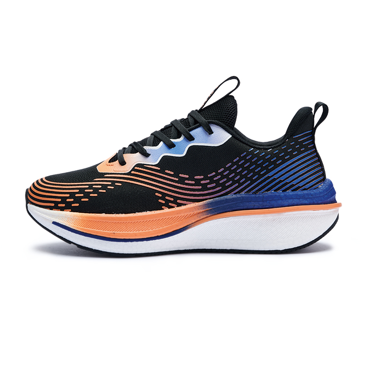 FINEPLAN Cushioning Breathable Low top True Popcorn Midsole Running Shoes Unisex Black Blue Orange