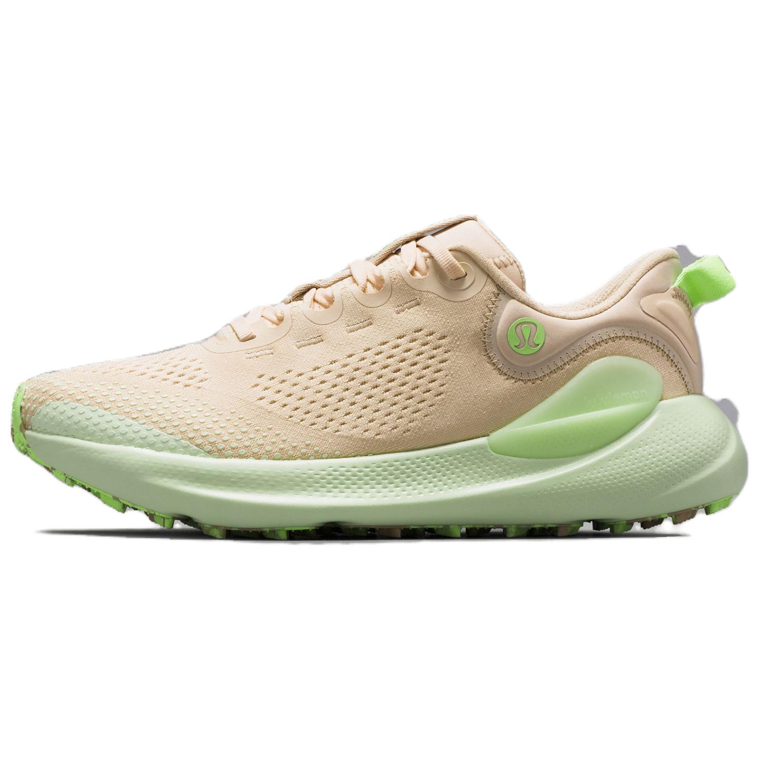 Lululemon Beyondfeel Trail Running Shoes Women’s Low Top Light Linen/Light Avocado/Frozen Green