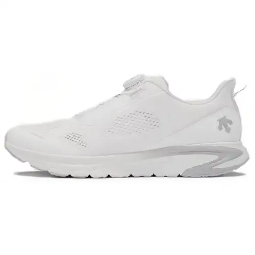 DESCENTE Enerzite comfortable mesh shock-absorbing breathable rebound casual marathon training long-distance running urban commuting running shoes men's white