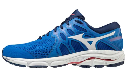Mizuno Slip Resistant, Abrasion Resistant, Breathable Low top Running Shoes Men's Blue White