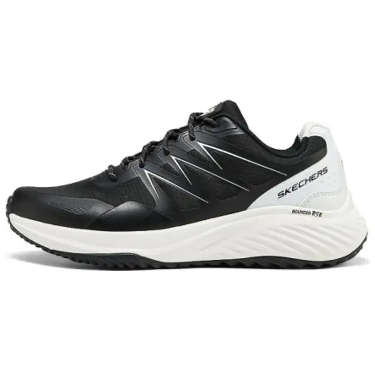 Skechers Bounder Comfortable And Breathable Low top Running Shoes Men's Black White