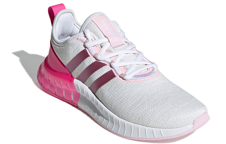 Женские кроссовки adidas neo Kaptir Super (белые с розовым и фиолетовым) — Белый / розовый / фиолетовый — фото 3