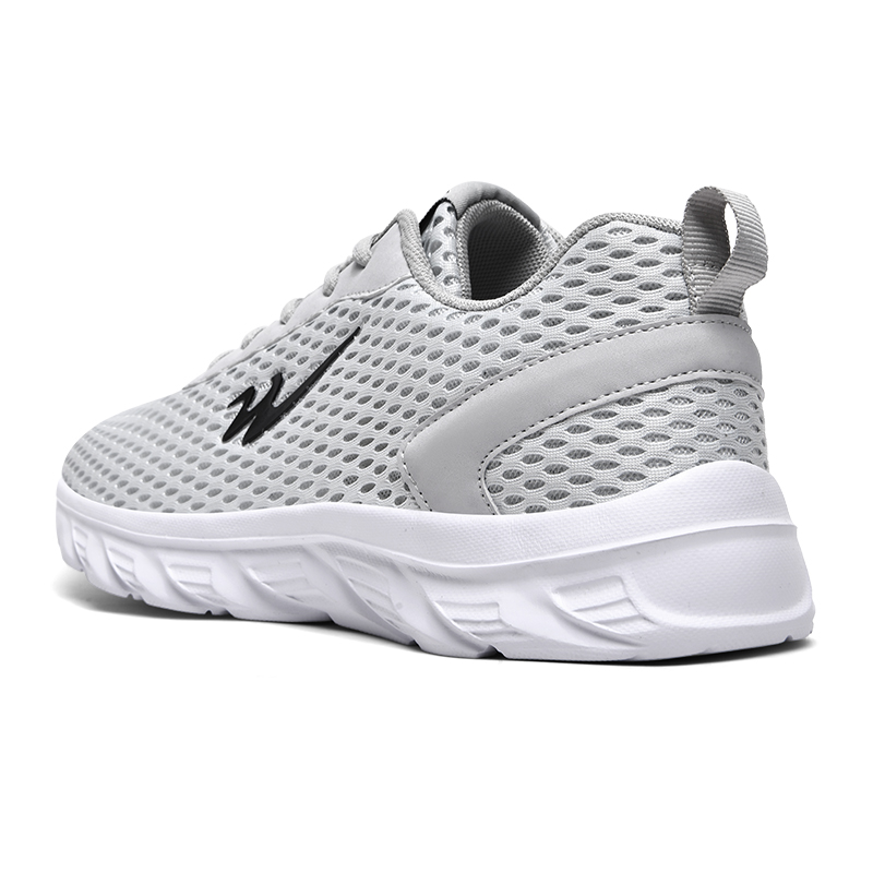 Binary Cushioning Rebound Lightweight Breathable Slip Resistant Low top Running Shoes Men’s Light Gray