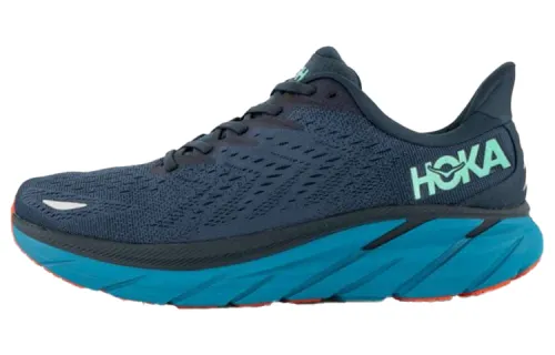 HOKA ONE ONE Clifton 8 Running Shoes Men's Low Top Black/Blue