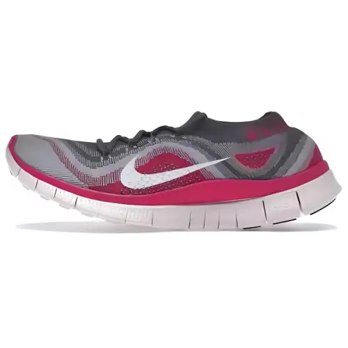 Nike Free Flyknit 5 Grey Pink Foil Women's