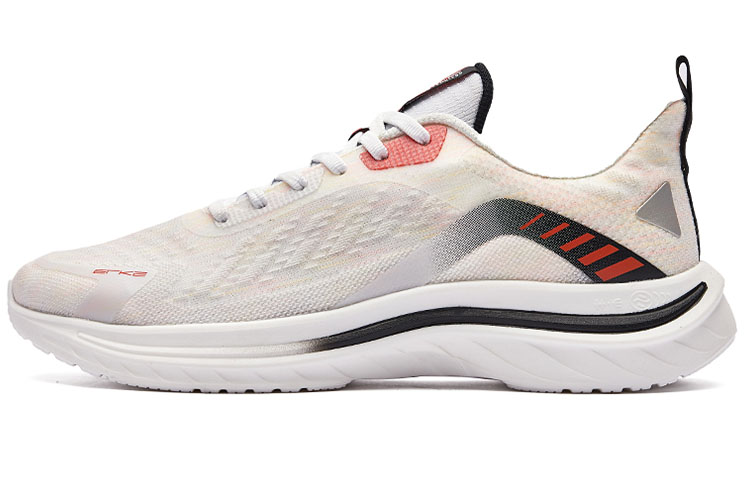 Erke Slip Resistant, Abrasion Resistant, Breathable Low top Running Shoes Men’s White Black