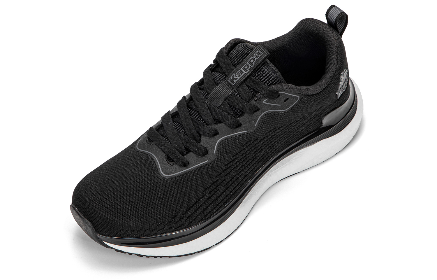 Kappa Abrasion Resistant Slip Resistant Low top Running Shoes Unisex Black
