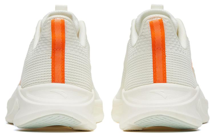 Anta Comfortable Fabric Slip Resistant Abrasion Resistant Low top Running Shoes Women’s White Orange