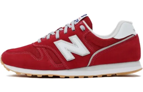 New Balance NB 373 round toe comfortable low-top running shoes for men and women, red, D wide
