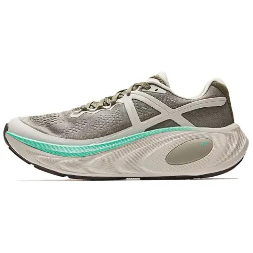 Anta Cushioning Abrasion Resistant Low top Casual Running Shoes Men's Gray Green