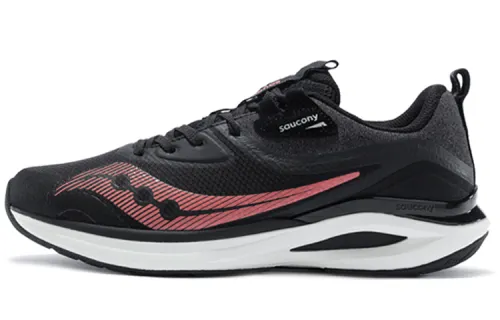 Saucony Jaeger Junior Comfortable Lightweight Low top Training Running Shoes Women's Black Red