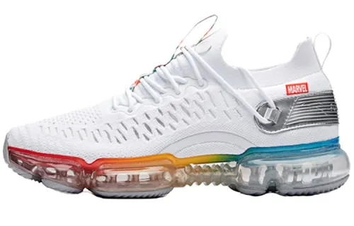MARVEL x Anta Comfortable Slip Resistant Lightweight Non slip Lightweight Low top Running Shoes Men's White Rainbow
