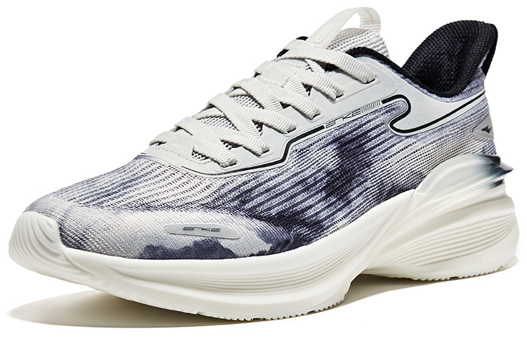 Erke Slip Resistant Abrasion Resistant Slip Resistant Abrasion Resistant Running Shoes Men’s Gray White