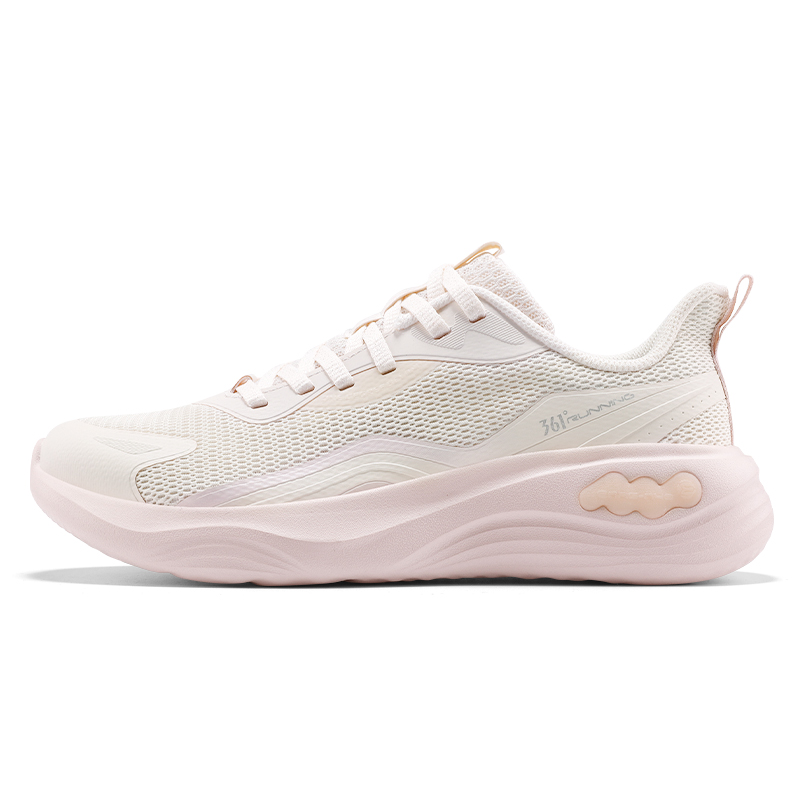 361° Slip Resistant, Breathable, Lightweight Low top Sprint Running Shoes Women’s White Pink