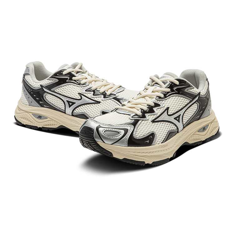 Oarism x Mizuno Racer S Collaboration Slip Resistant And Breathable Low top Running Shoes Unisex Beige Apricot Black