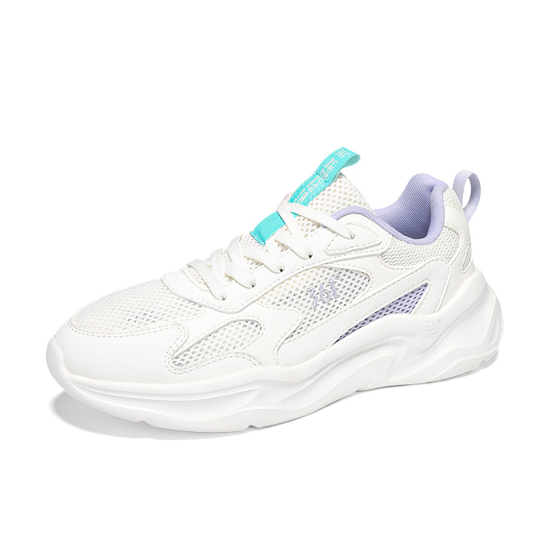 361° Cushioning Lightweight Abrasion Resistant Low top Casual Running Shoes Women’s White Purple