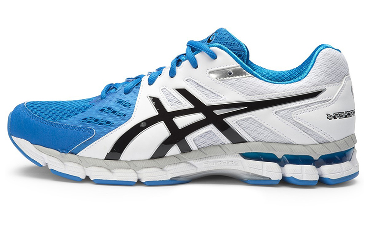 ASICS Gel Rink Scorcher 4 Abrasion Resistant Low top Running Shoes Men's White Blue 4E Width