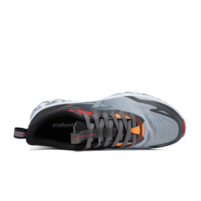 XTEP Cushioning Spin 7pro Cushioning Breathable Lightweight Low top Running Shoes Men’s Gray Black