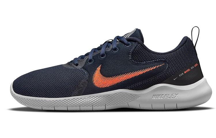 Nike Flex Experience RN 10 comfortable entry-level fabric non-slip, wear-resistant and breathable low-top training running shoes, men's blue and orange