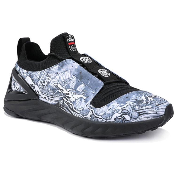 PEAK Cushioning Slip Resistant Abrasion Resistant Lightweight Low top Running Shoes Women’s Blue Black