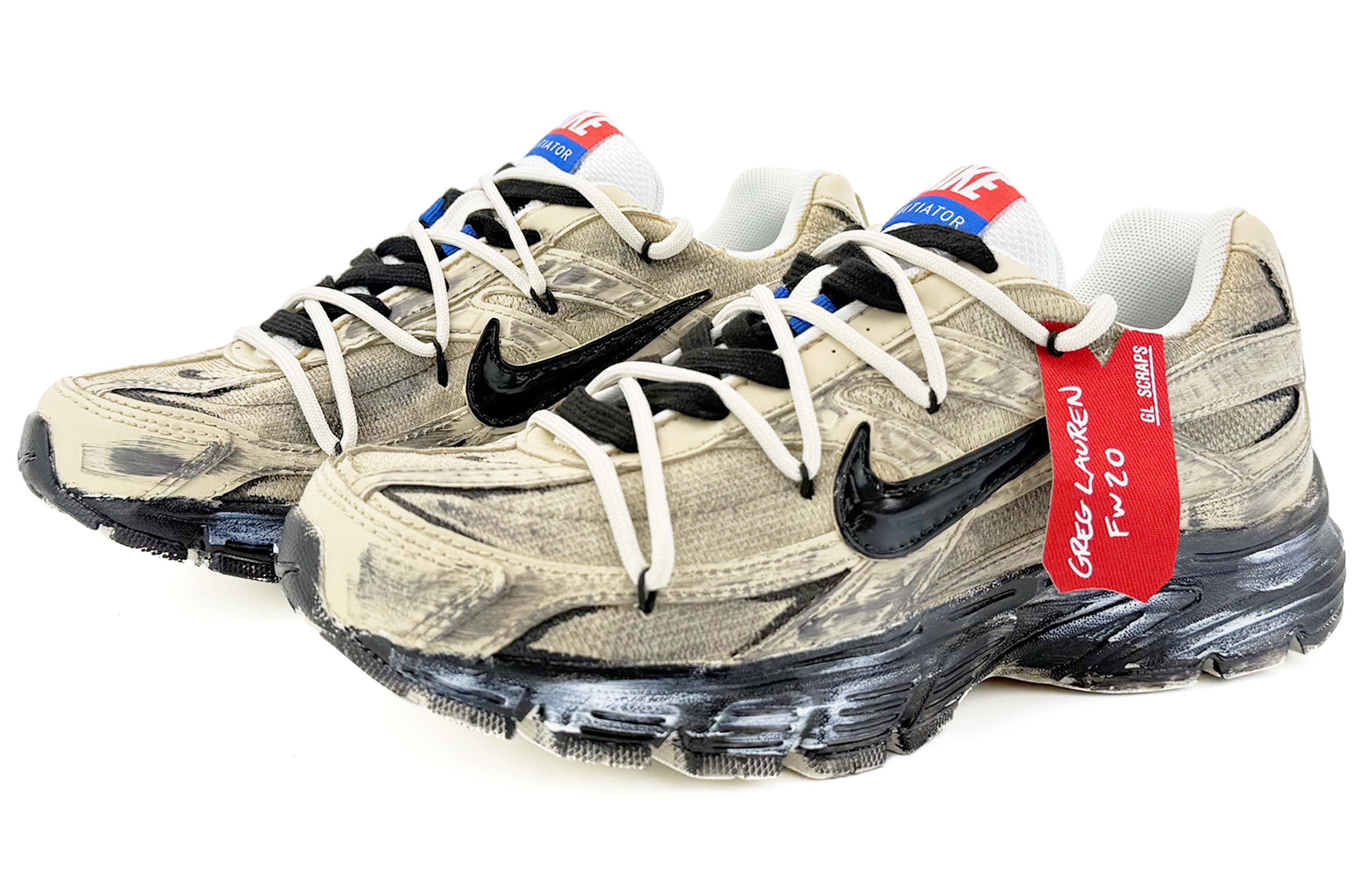 Nike Initiator Cushioning Abrasion Resistant Cushioning, Wear Resistant Low top Running Shoes Unisex Beige Black