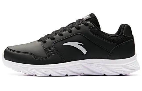 Anta Casual Textile, Synthetic Leather Abrasion Resistant Low top Running Shoes Men's Black White