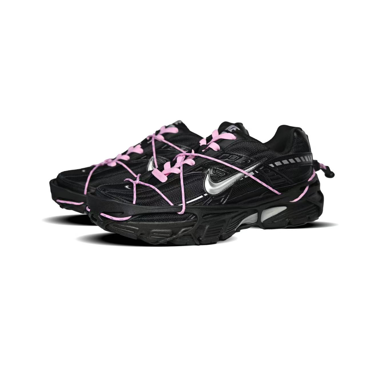 Nike Initiator Cushioning Slip Resistant Abrasion Resistant Breathable Low top Running Shoes Men’s Black Pink