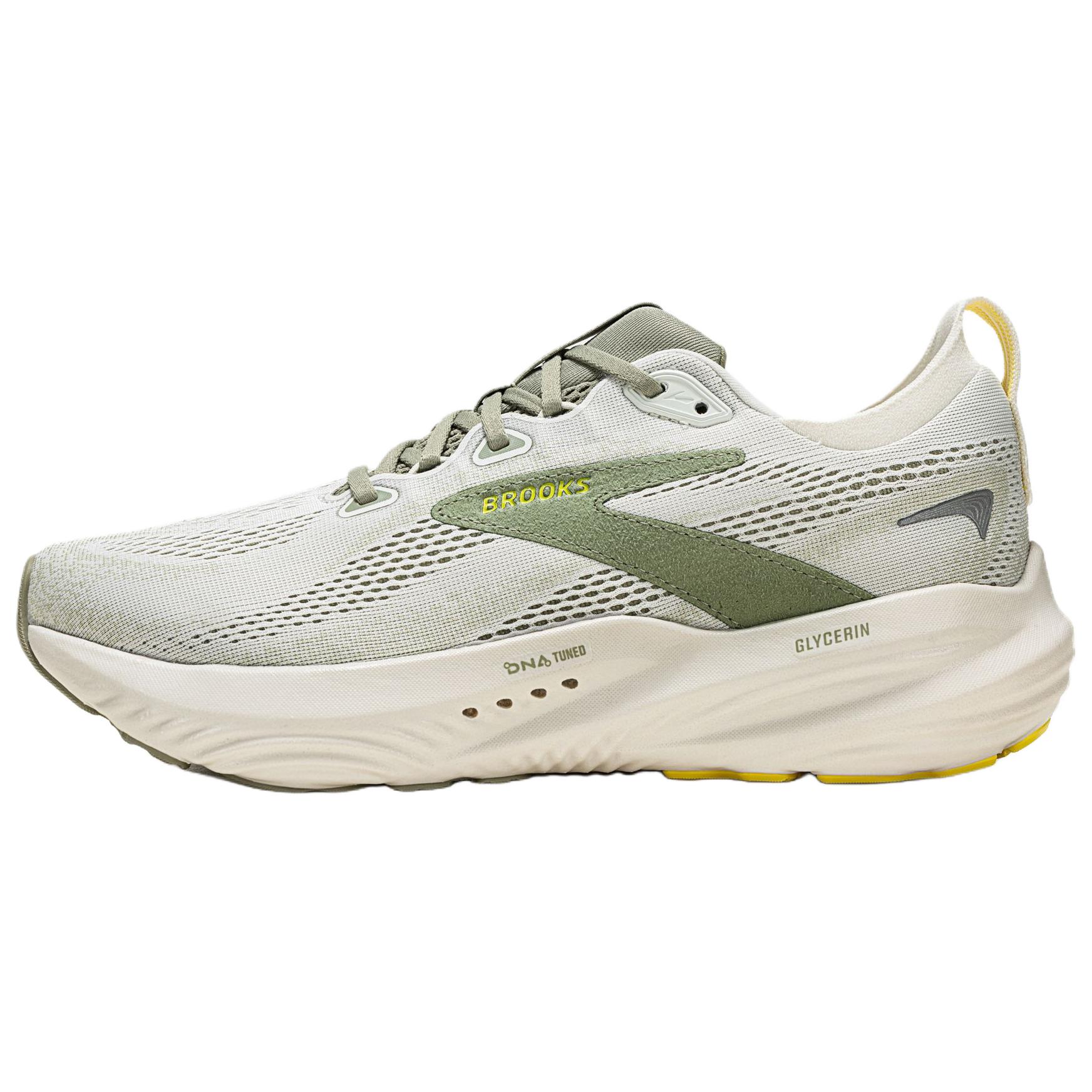 Brooks Glycerin 22 Slip Resistant Abrasion Resistant Low top Marathon Long Distance Running Shoes Men’s Beige