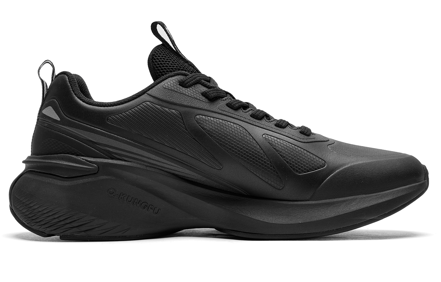 QIAODAN Cushioning Slip Resistant Abrasion Resistant Low top Casual Running Shoes Men’s Black Gray