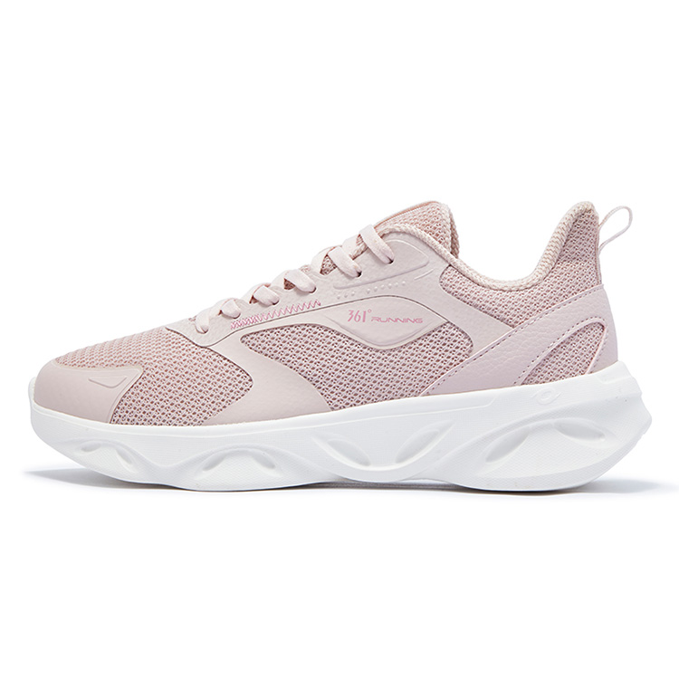 361° Abrasion Resistant Breathable Slip Resistant Low top Casual Running Shoes Women’s Pink White